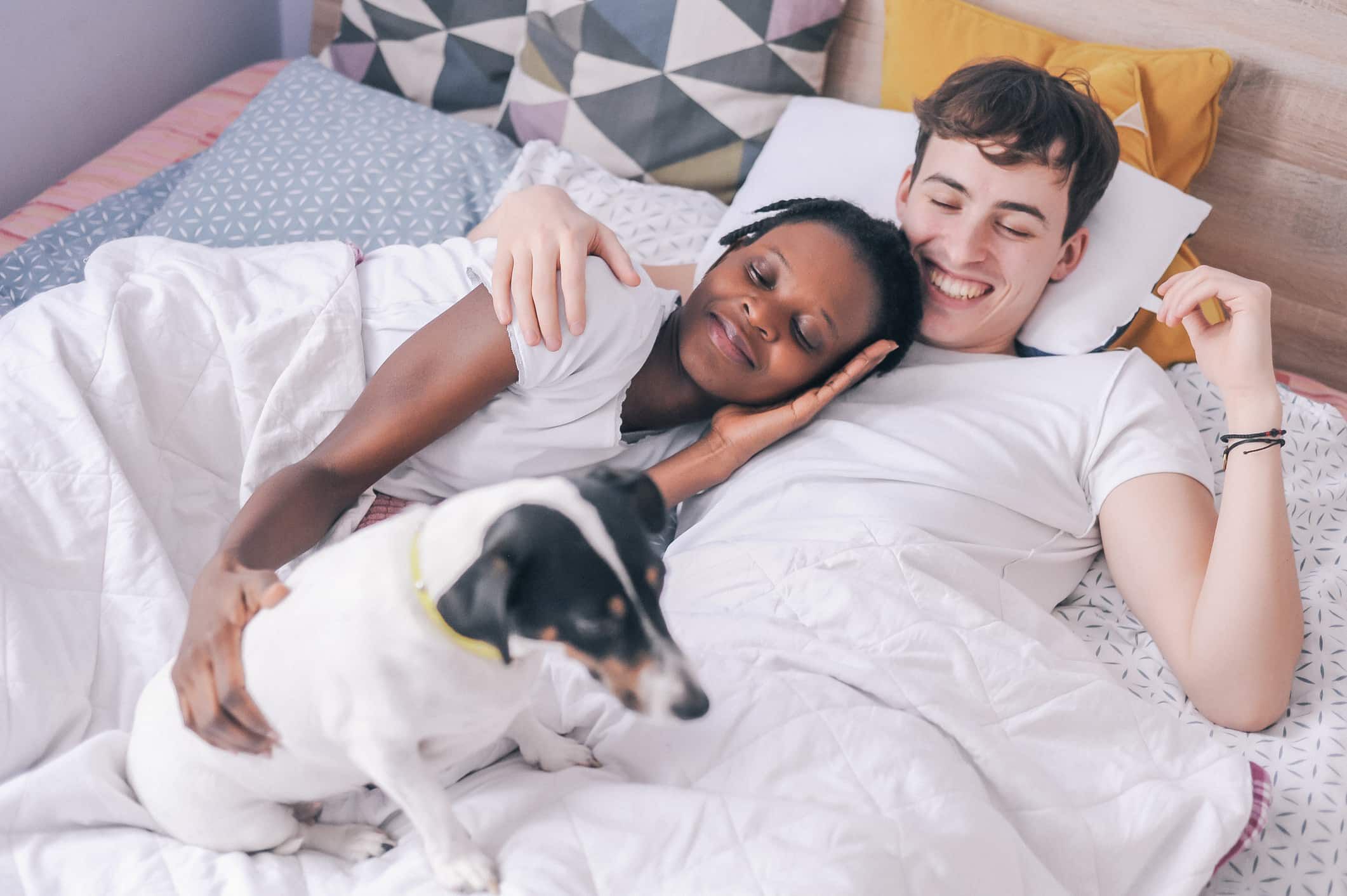 Letting dog sleep in bed discount